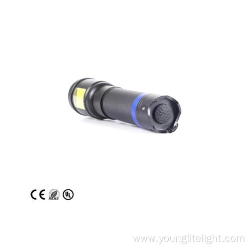 Aluminum Led Tactical Flashlight with COB floor light